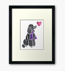 Watercolour Poodle Framed Print