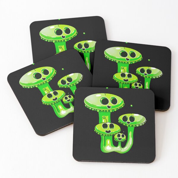 Item preview, Happy Green Mushrooms - Cute designed and sold by mikeymadness.
