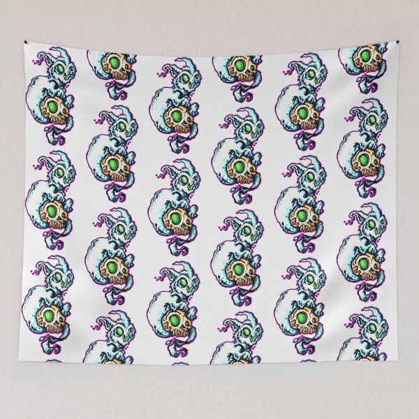 Item preview, Ghost Cat with Skull designed and sold by ReefCreeP.