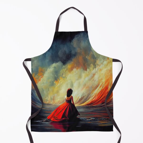 Item preview, Woman in Surreal Landscape of Fantasy Sea Waves designed and sold by The Third Eye  Shop.