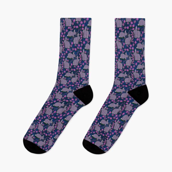Item preview, Field of Bunnies (Navy) designed and sold by AmberAzbell.