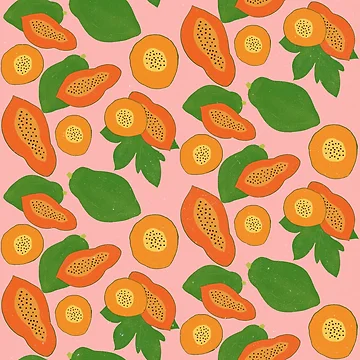 Artwork thumbnail, Papaya pattern by PrettywithColor