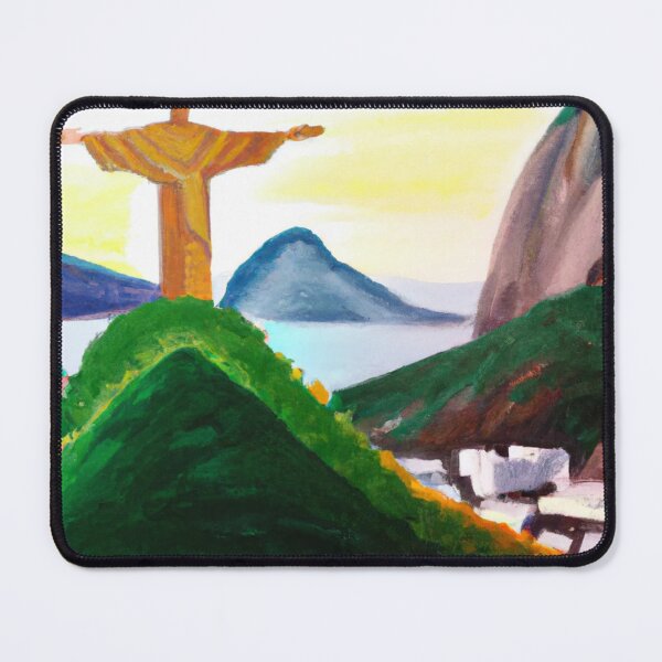 Item preview, Chilled Christ the Redeemer Sugar Loaf Mountain Scene with Samba Dancers designed and sold by junkandpop.