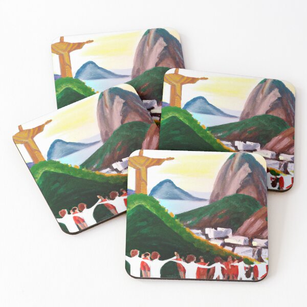 Item preview, Chilled Christ the Redeemer Sugar Loaf Mountain Scene with Samba Dancers designed and sold by junkandpop.