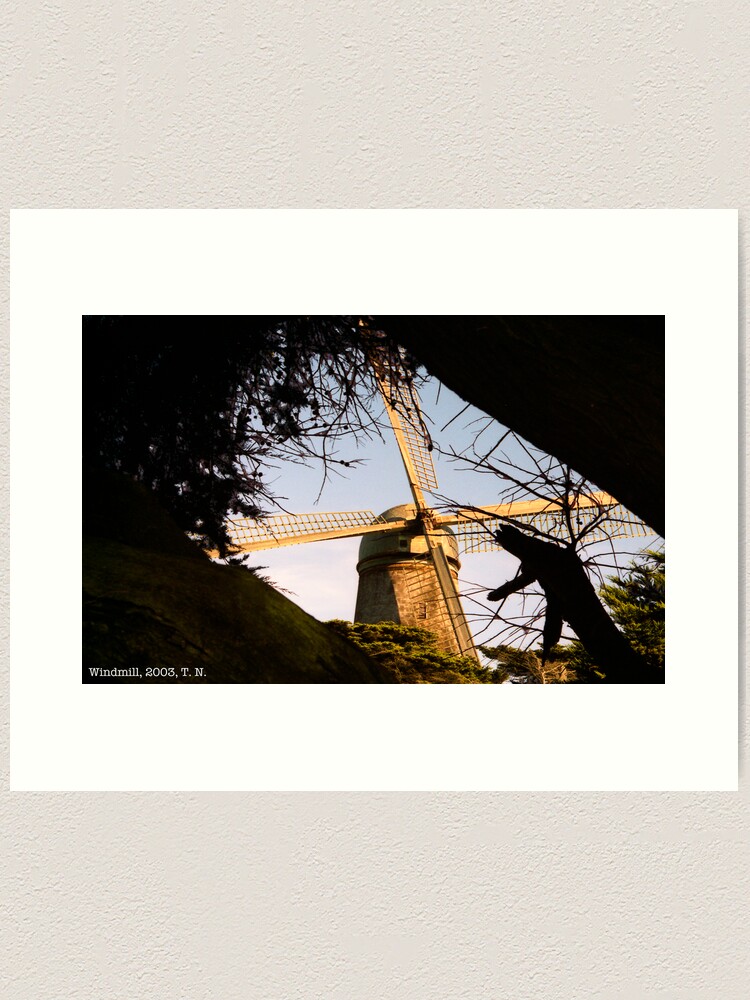 Thumbnail 1 of 3, Art Print, Windmill from Rear designed and sold by tomoenk6.