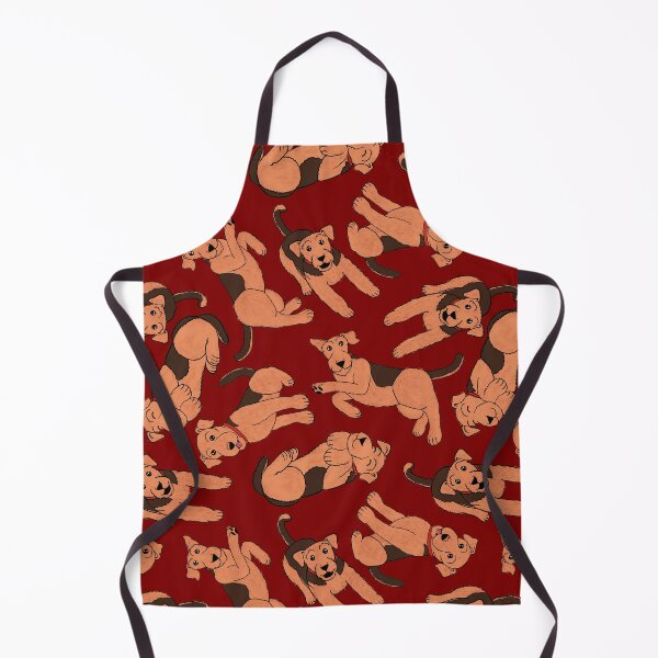 Item preview, Cute Airedale Terriers Pattern - Cuddly Terriers Pattern - Maroon designed and sold by EcoElsa.