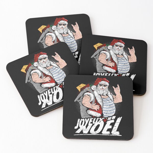 Artikelvorschau, Joyeux noël cooler tätowierter Weihnachtsmann mit Sonnenbrille entworfen und verkauft von MatSa007.
