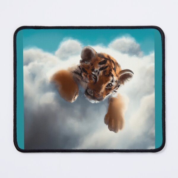 Item preview, Little Tiger Cub Riding in the Clouds designed and sold by Lilieae.