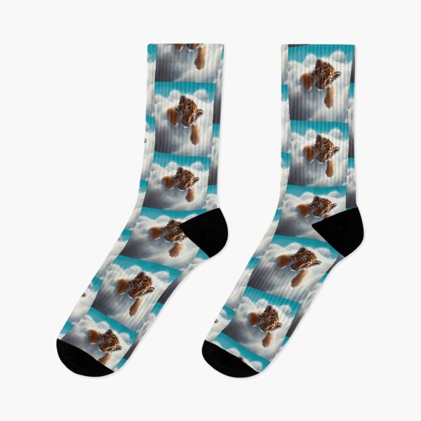 Item preview, Little Tiger Cub Riding in the Clouds designed and sold by Lilieae.