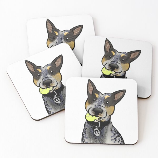 Item preview, Artistic Drawing of an Australian Cattle Dog Playing Fetch designed and sold by sidehustledog.
