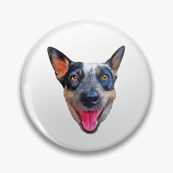 Item preview, Large Australian Cattle Dog (ACD) Heeler Face designed and sold by sidehustledog.