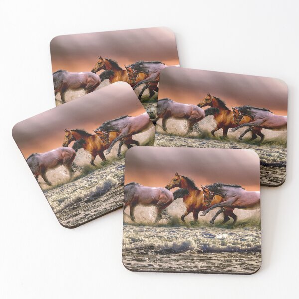 Item preview, Wild Horses running ashore designed and sold by InHerits.
