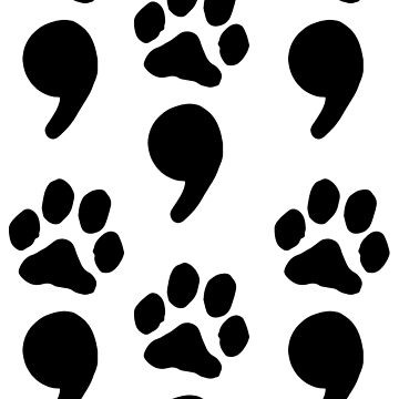 Artwork thumbnail, semicolon paw print (x6 multi-pack) by mystudiocreate