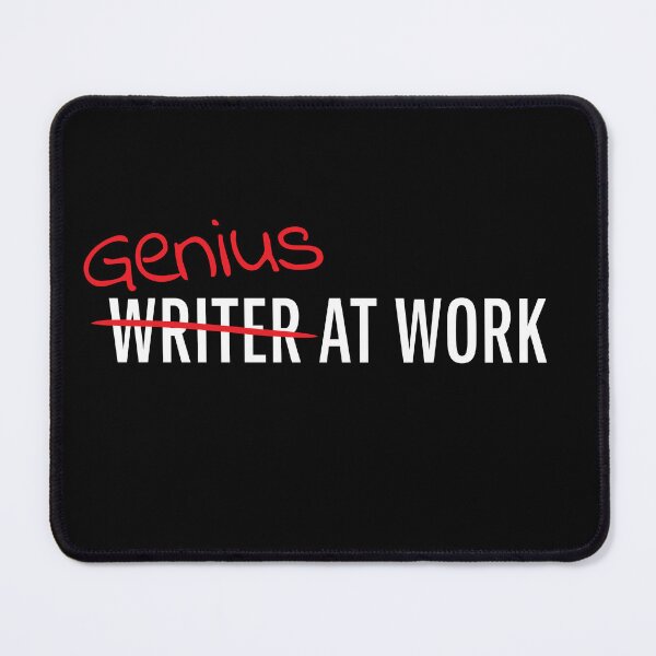 Item preview, Genius Writer at Work Red Crossout designed and sold by Suzanne Uchytil.