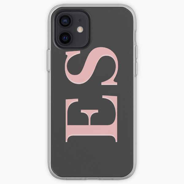 Etui initial personnalisable - Rose noir (envoyez-nous un message avant l'achat) Coque souple iPhone