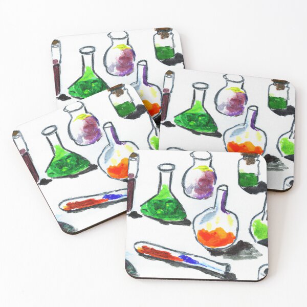 Item preview, illustration chemistry sets , test tubes and flasks designed and sold by optimusprime39.