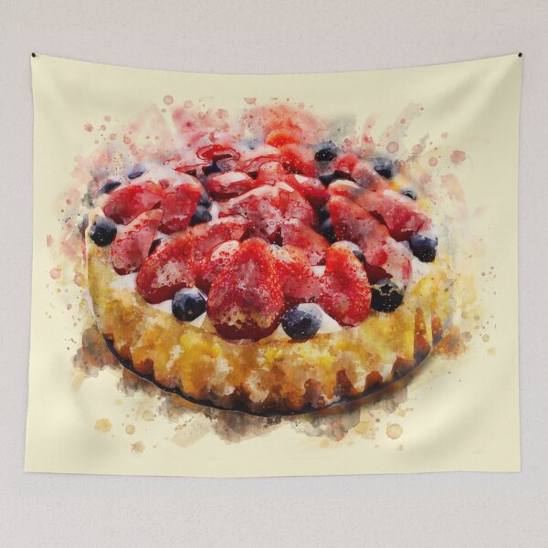 Item preview, Fruit cake, watercolor art designed and sold by inkool.