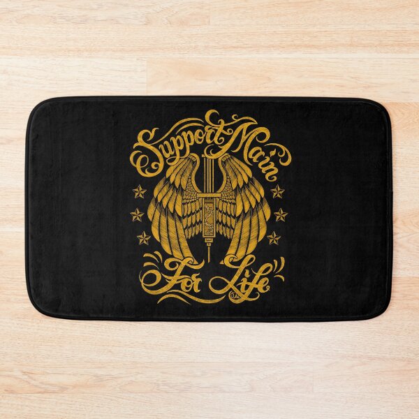 Item preview, “Support Main” Yellow Syringe Wings Calligraphy Biker designed and sold by JessicaAmber.