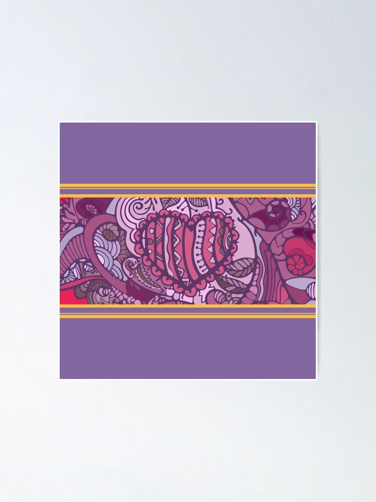 Thumbnail 1 of 3, Poster, Purple pattern designed and sold by Rif Khasanov.