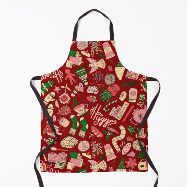 Item preview, Hygge Doodles Pattern - Christmas Doodles Pattern - Cozy Doodles - Christmas Palette & Dark Red designed and sold by EcoElsa.