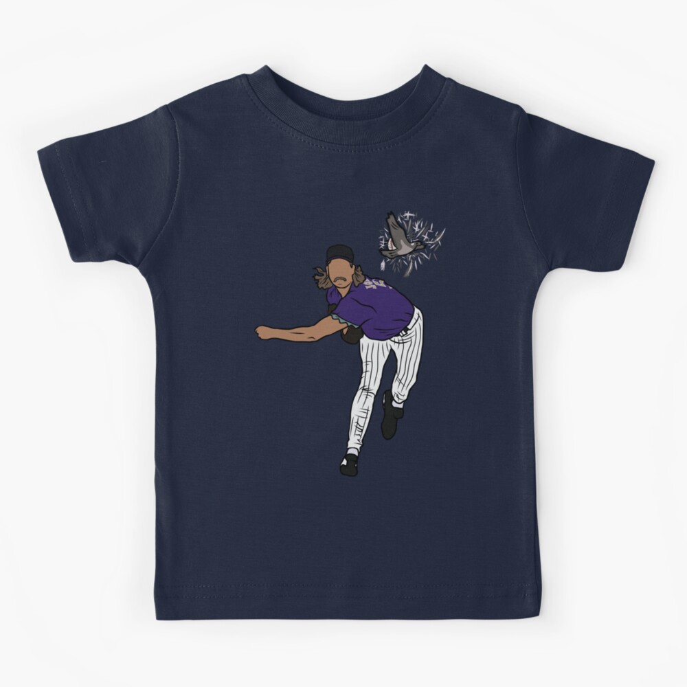 Randy Johnson Hits The Bird Kids T-Shirt for Sale by RatTrapTees