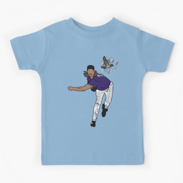 Randy Johnson Hits The Bird Kids T-Shirt for Sale by RatTrapTees