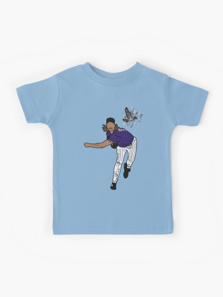 Randy Johnson Hits The Bird Kids T-Shirt for Sale by RatTrapTees