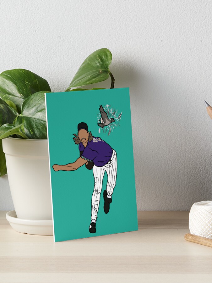 Randy Johnson Hits The Bird - Mlb - Posters and Art Prints