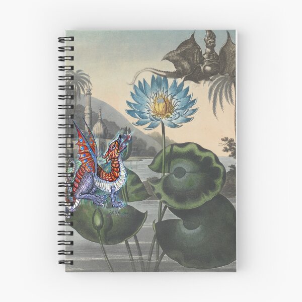Item preview, Dragons and Blue Egyptian Water Lily designed and sold by Genevieve Esson.