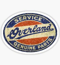 Overland sales service sign Willys Sticker