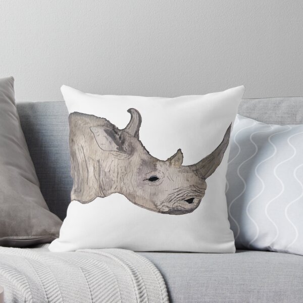 Artikelvorschau, Aquarell Nashorn entworfen und verkauft von Harpley Design Studio.