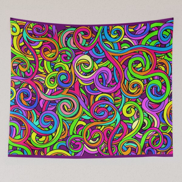 Item preview, Colorful psychedelic swirls in free and Crazy Design designed and sold by Alondra.