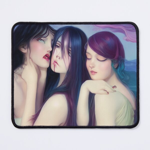 Item preview, Trio - Three Beautiful Women With Long Dark Hair Together designed and sold by UncleLanny.