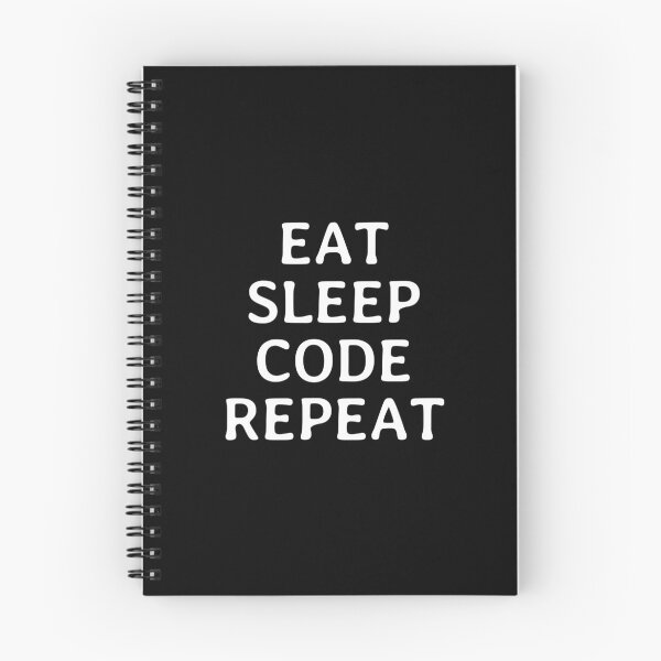 Item preview, Eat Sleep Code Repeat - Funny Minimalistic Saying designed and sold by FunnyHomeQuotes.