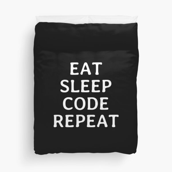 Item preview, Eat Sleep Code Repeat - Funny Minimalistic Saying designed and sold by FunnyHomeQuotes.