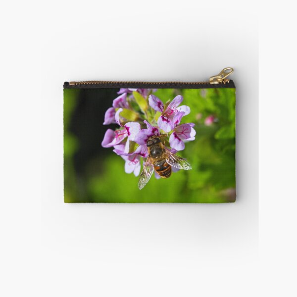 Item preview, Honeybee On Geranium Flowers designed and sold by Joy Watson - Natural Light Photography .