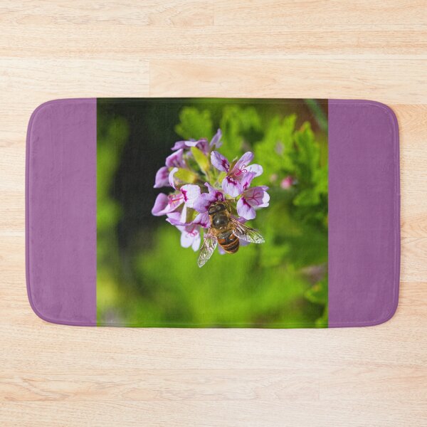 Item preview, Honeybee On Geranium Flowers designed and sold by Joy Watson - Natural Light Photography .