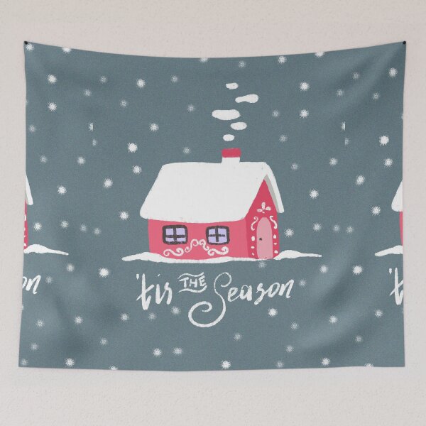 Item preview, Alphine chalet winter illustration designed and sold by pinkyfish1010.
