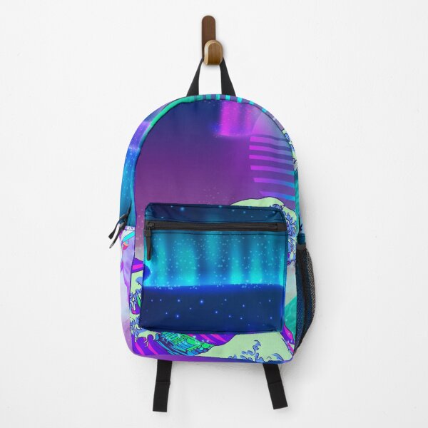 Item preview, Great Wave off Kanagawa Synthwave AURORA Sky and mountain Fuji Pop Color designed and sold by Ilhamqrov.