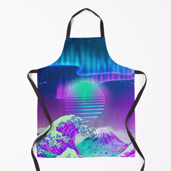 Item preview, Great Wave off Kanagawa Synthwave AURORA Sky and mountain Fuji Pop Color designed and sold by Ilhamqrov.
