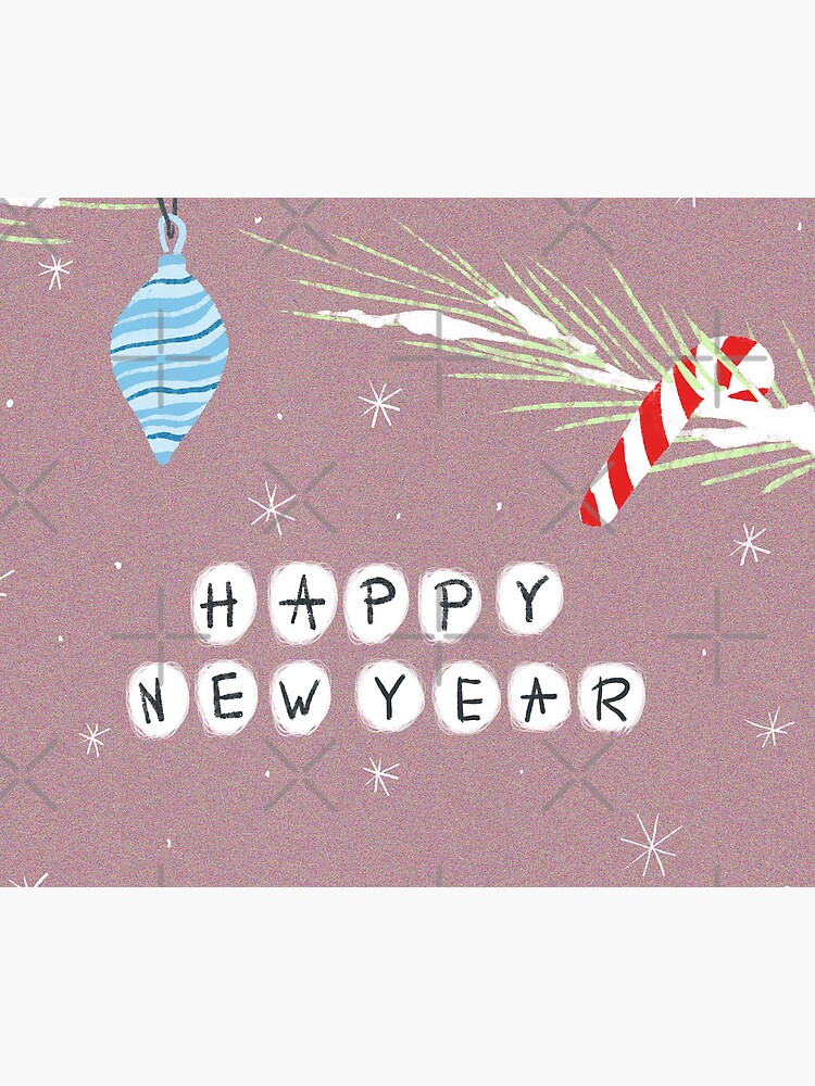 Discover happy new year minimalist illustration Mouse Pad