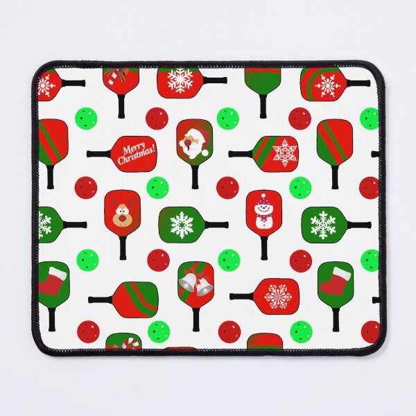 Item preview, Christmas Pickleball Red Green Paddles Pickleballs Santa Claus Reindeer Snowflakes Merry Christmas designed and sold by GreenCarbon2112.