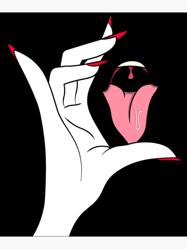 "Sexy Cartoon Blowjob Illustration Deepthroat Queen " Poster for Sale