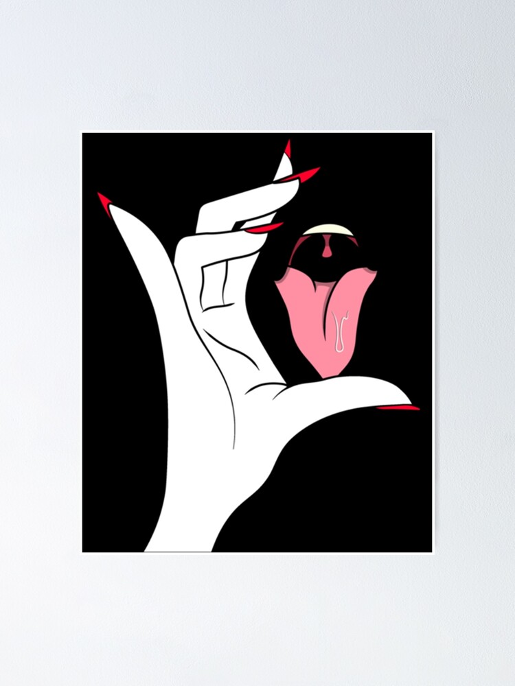 Sexy Cartoon Blowjob Illustration Deepthroat Queen Poster For Sale By Felinityworlda Redbubble 