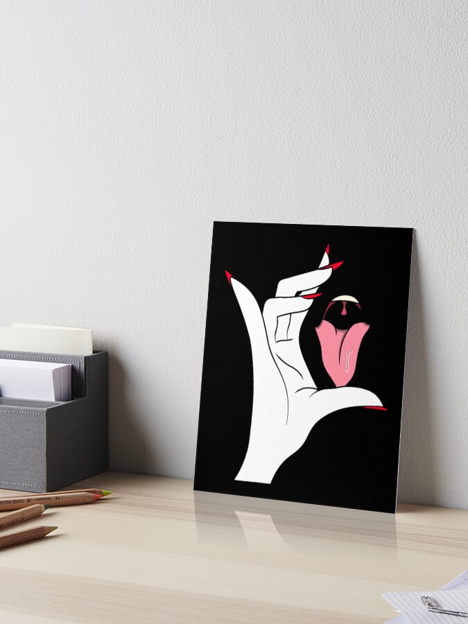 Sexy Cartoon Blowjob Illustration Deepthroat Queen Art Board Print