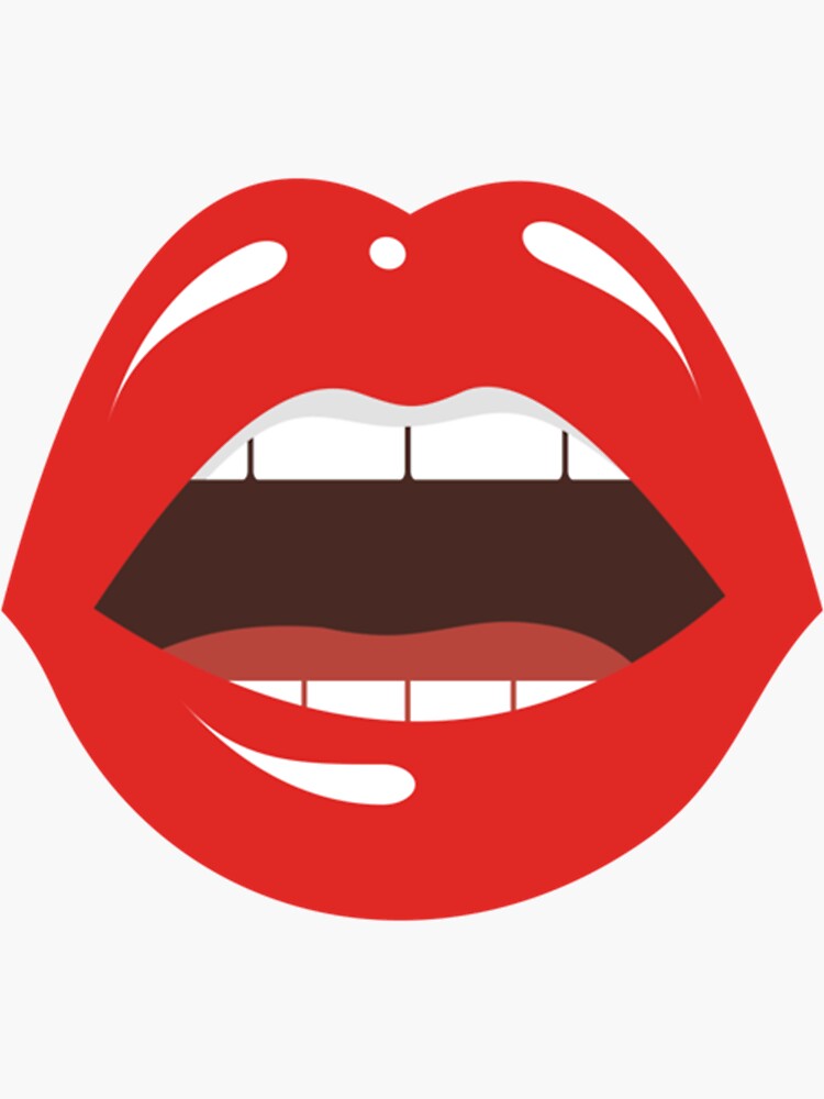 "Sexy offene rote Lippen " Sticker for Sale by felinityworldA Redbubble