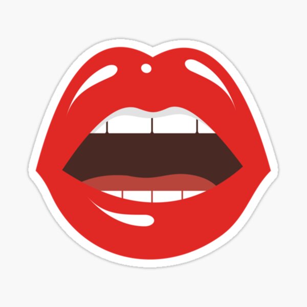 "Sexy offene rote Lippen " Sticker for Sale by felinityworldA Redbubble