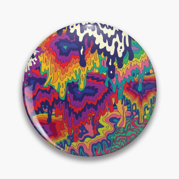 Item preview, Liquid groovy colorful 70s vintage pattern designed and sold by ReneMagritteArt.