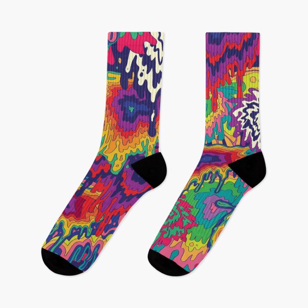 Item preview, Liquid groovy colorful 70s vintage pattern designed and sold by ReneMagritteArt.