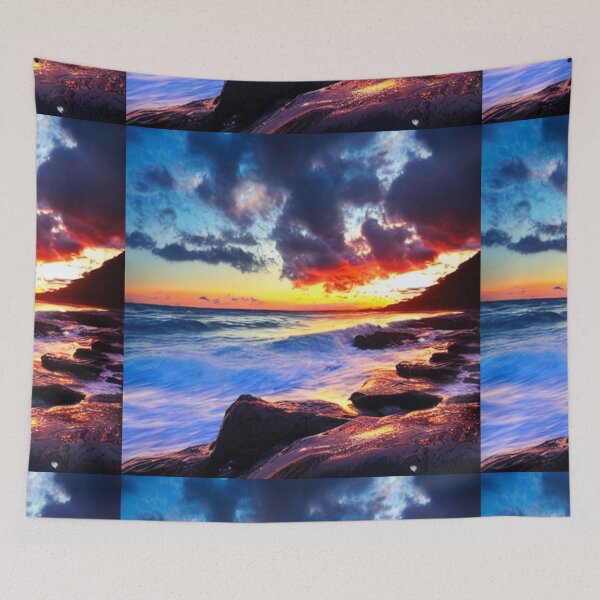 Item preview, Ocean Waves Sunset Series - Photo 4 - Throw Pillows and Prints.  designed and sold by ScatterHub.
